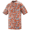 Adult Digi Camo Wicking Short Sleeve 2-Button Jersey Shirt